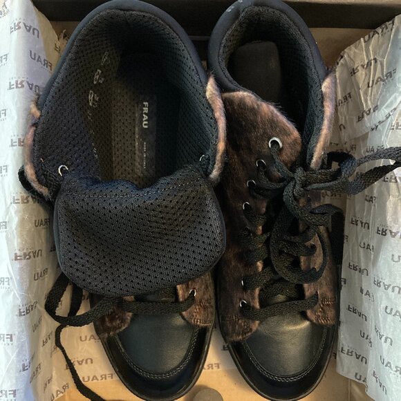 FRAU Verona Leopard Hair-Calf High-Top, EU 40, New in Box, Made in Italy - Picture 2 of 8